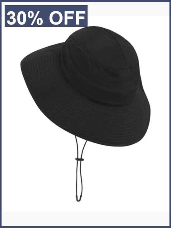 UPF 40+ Sun Bucket Hat with Chin Strap, Hiking Travel Packable main image 3